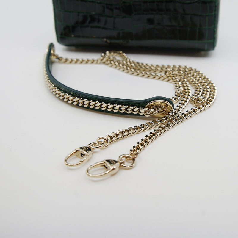 mini lady aligator green phw with crystal - L'UXE LINK
