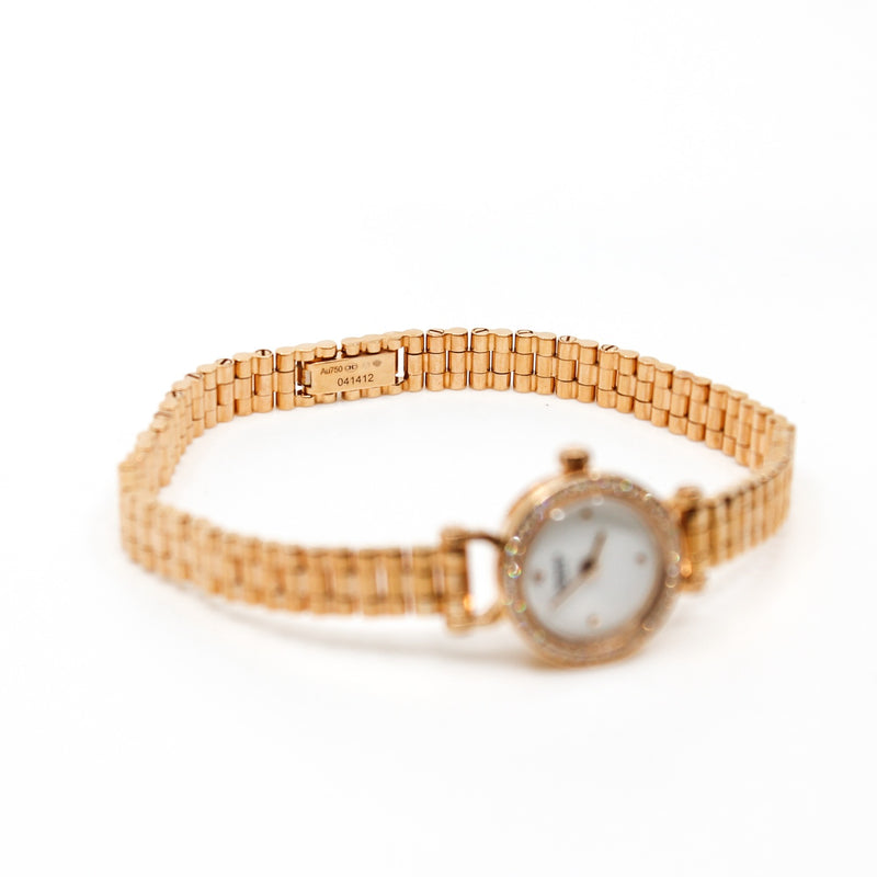 Faubourg watch in rose gold with diamonds