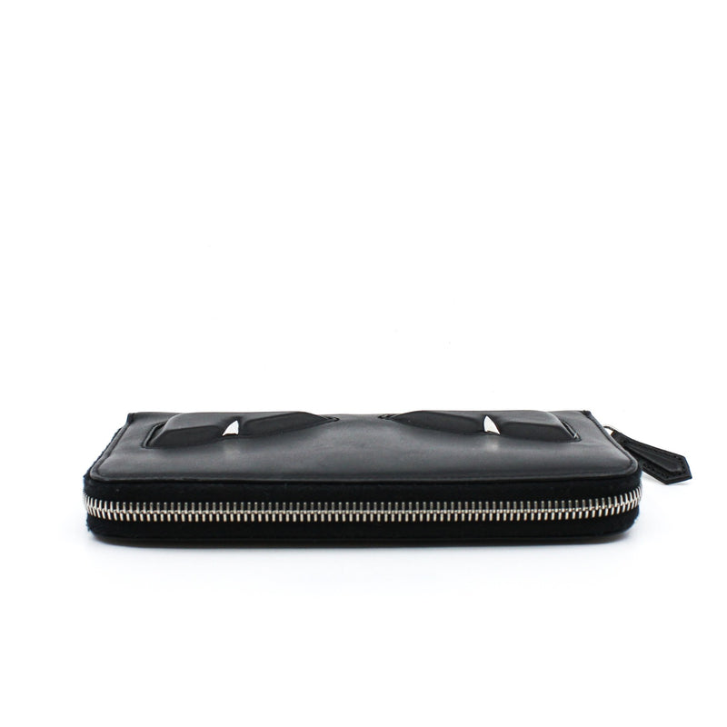 zip long wallet leather black monster eyes - L'UXE LINK