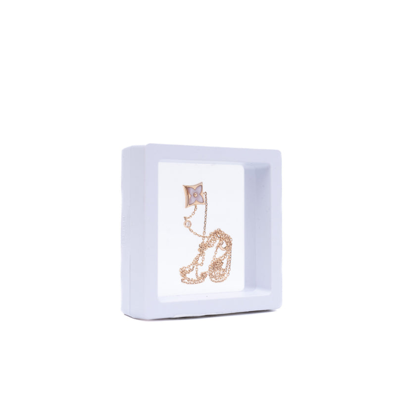Colour Blossom BB Star Pendant, Pink Gold, White Mother-Of-Pearl And Diamond