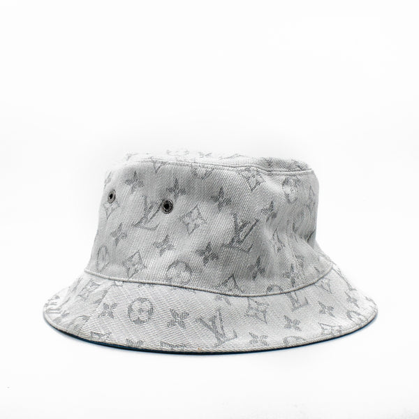 hat fabric  white mix blue logo cloth