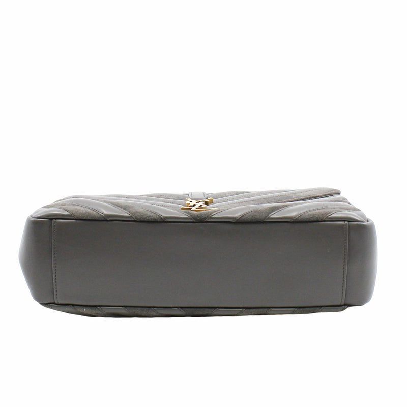 college Bag GM  leather mix suede  gray ghw