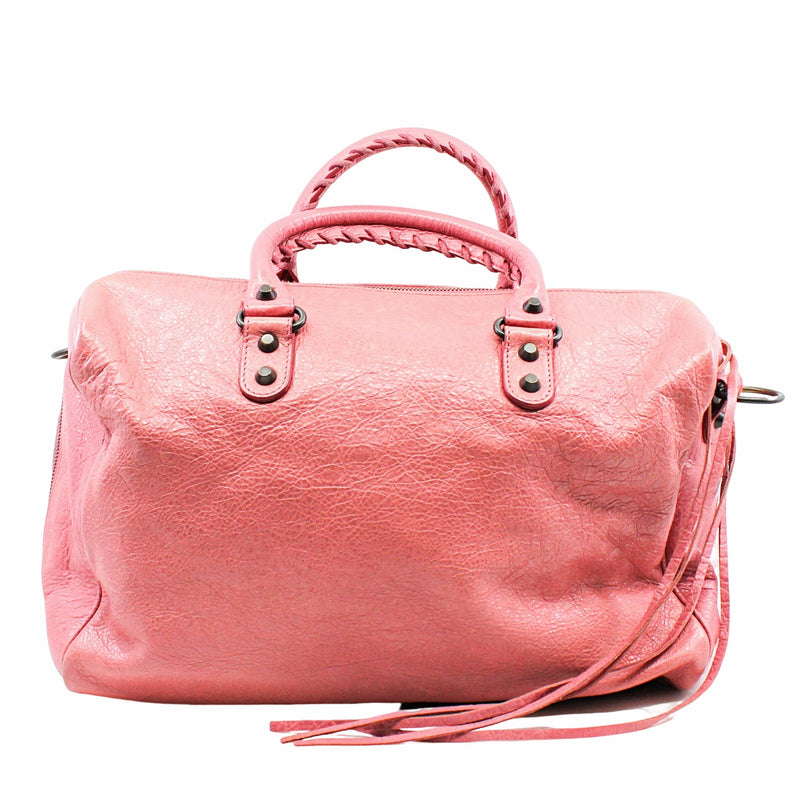 CITY HANDBAG LEATHER PINK