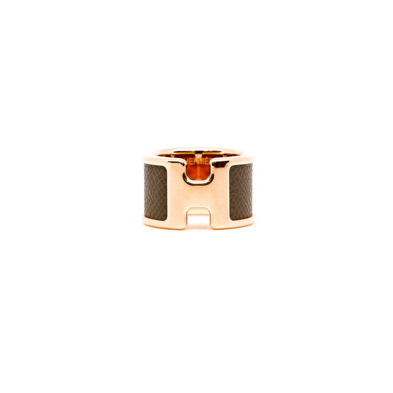 Olympe ring large model etoupe rghw - L'UXE LINK