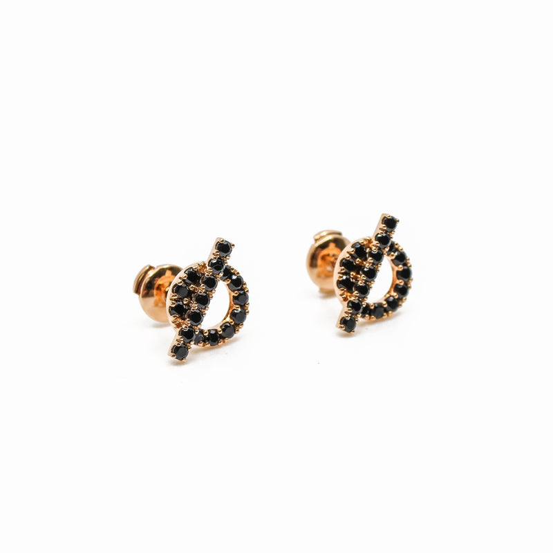 earring finesse black crystal 21ap131392 rrp 7715 - L'UXE LINK