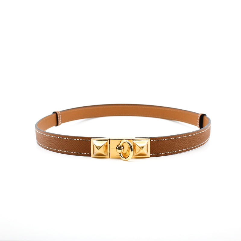 lady belt leather gold ghw