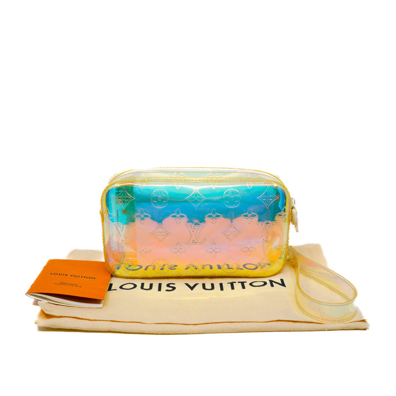 Pochette Volga Iridescent Prism in rainbow pva white phw - L'UXE LINK