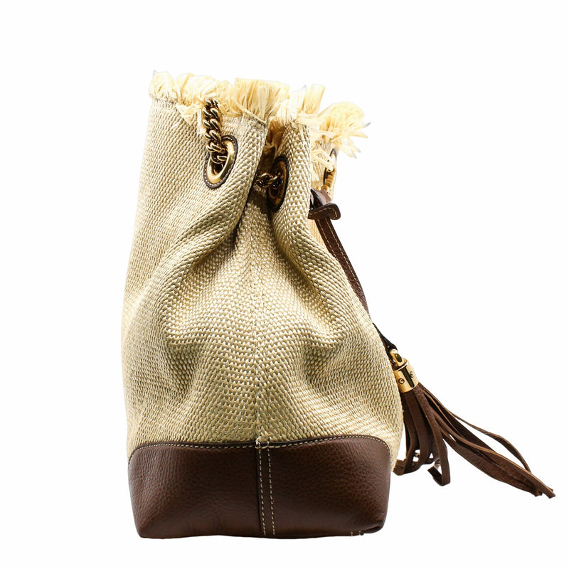 tote gg bag  fabric white ghw - L'UXE LINK