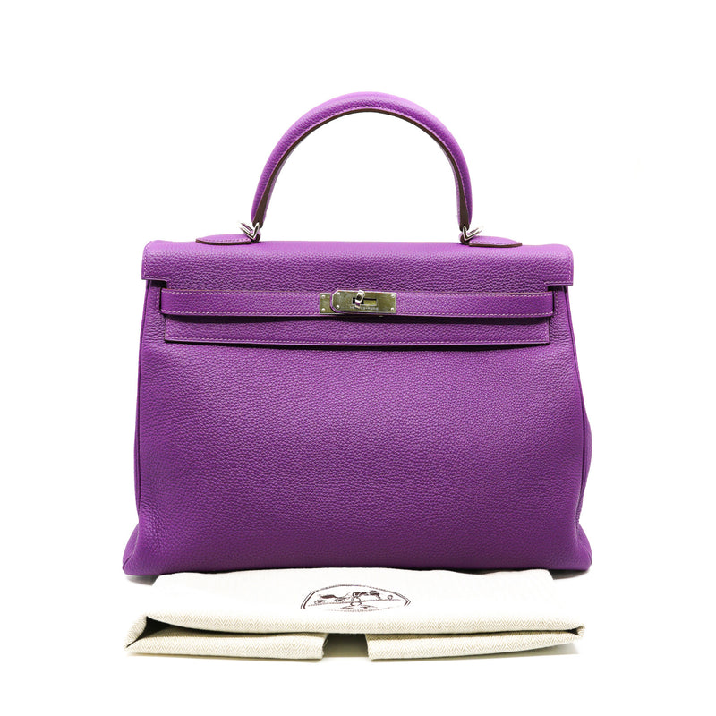 kelly 35cm togo purple phw R stamp - L'UXE LINK