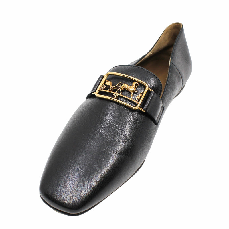 mocassine time black gold buckle #35