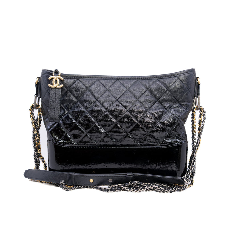medium gabrielle in gradient patent caviar black rethunium hw 25