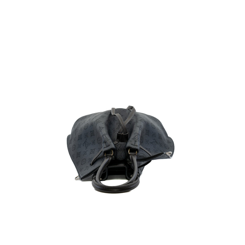 black leather tote monogram printes hollow phw - L'UXE LINK