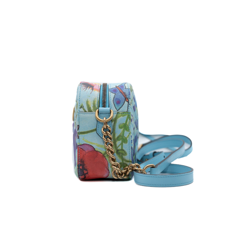 marmont zippy around cross body bag in blue - L'UXE LINK