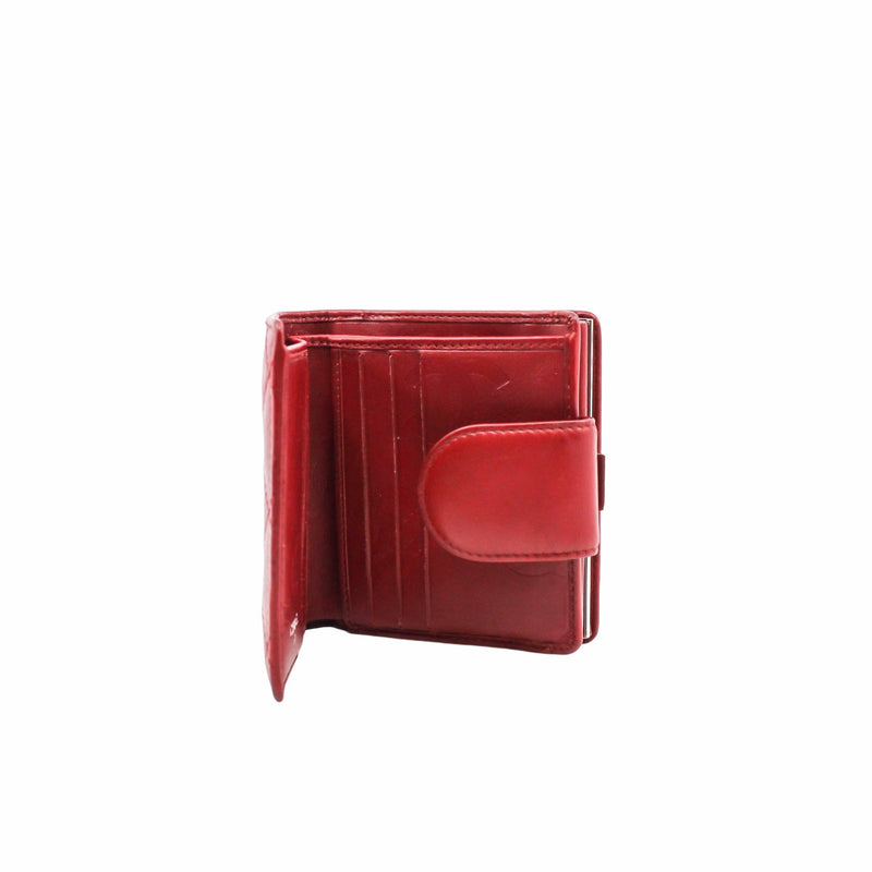 Cambon CC Bifold Quilted Lambskin Wallet Red - L'UXE LINK