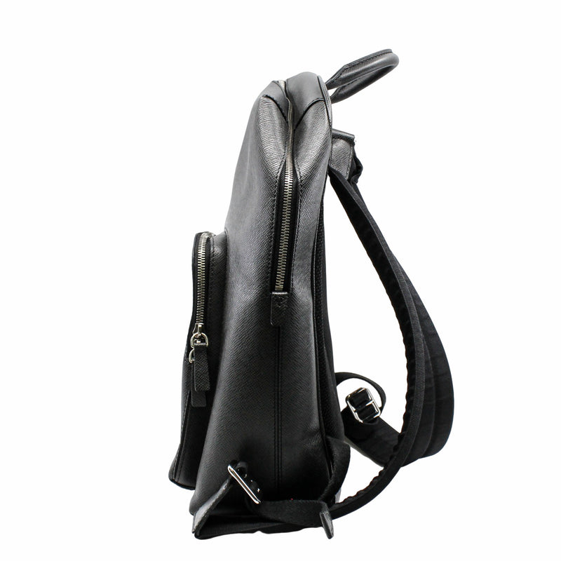 man backpack taiga leather black phw - L'UXE LINK