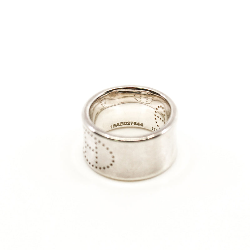 wide silver H ring #50 - L'UXE LINK